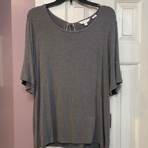 LC Lauren Conrad Charcoal Short Sleeve Top